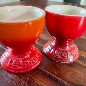 Le Creuset Vibrant Red and Orange Egg Cups